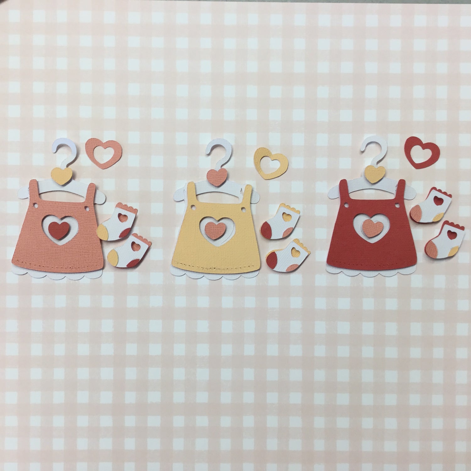 Welcome Baby Girl DRESS SET Custom Scrapbook Die Cut Embellishment 3pc Scrapbooksrus