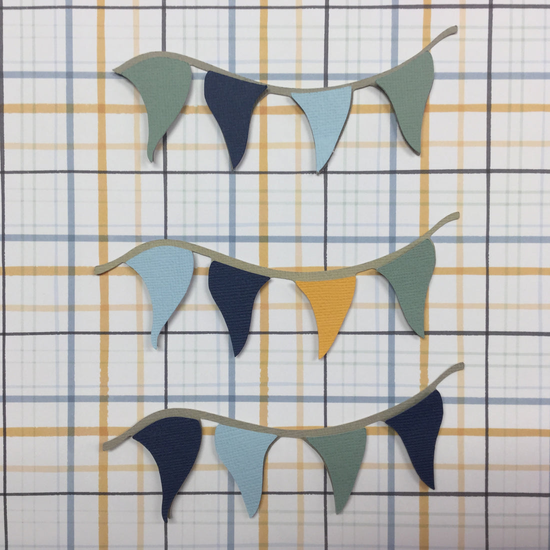 Welcome Baby Boy PENNANT FLAG Custom Scrapbook Die Cut Embellishment Scrapbooksrus