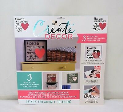DCWV Create Decor HOME IS WHEREVER I’M WITH YOU Stencil Scrapbooksrus
