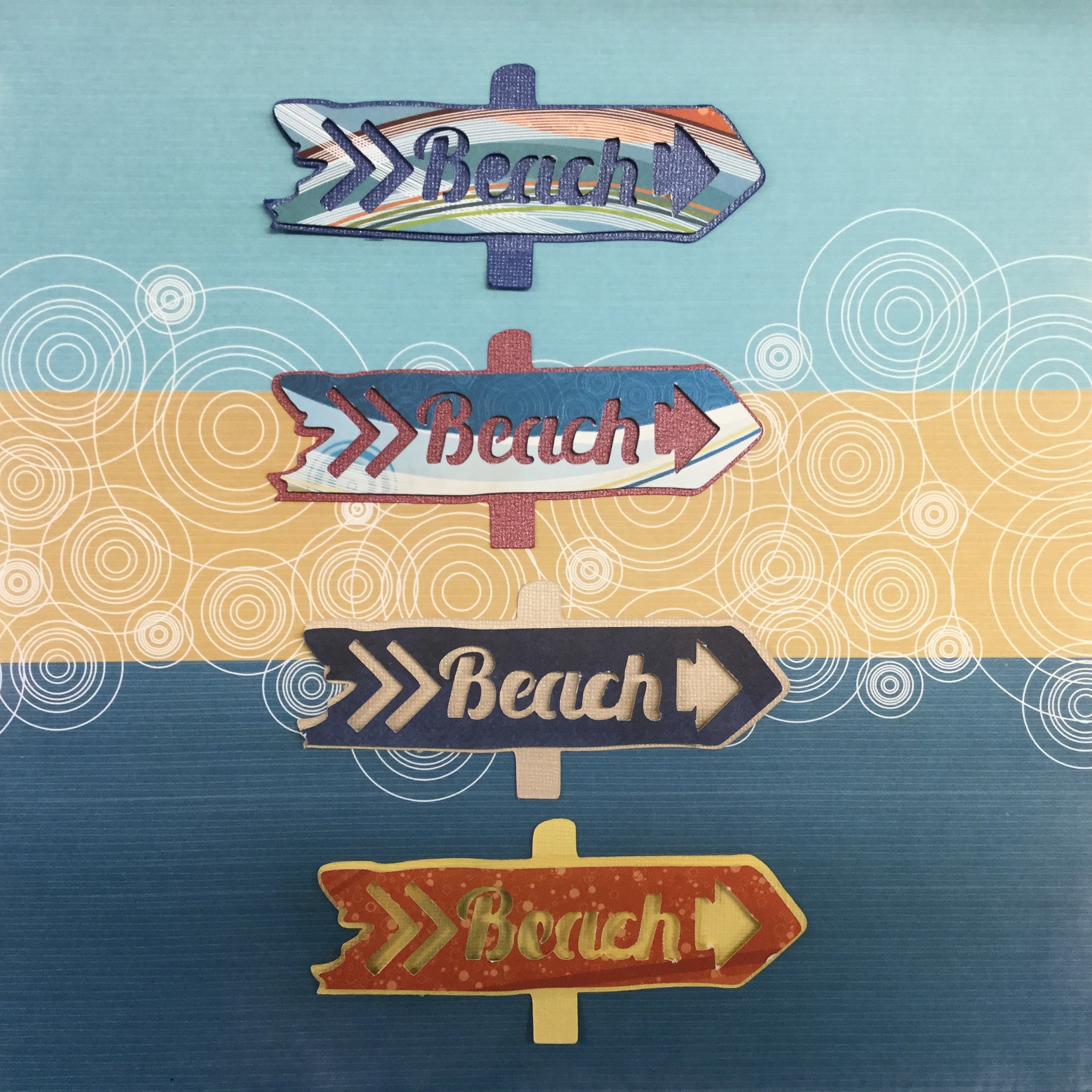 BEACH SIGN Custom Scrapbook Die Cuts Scrapbooksrus