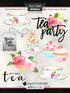 Tea Time I LOVE TEA Scrapbook Customs Stickers 7pc Scrapbooksrus