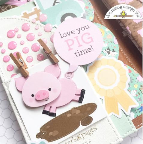Doodlebug Doodle-Pops PIGGY 3D Sticker 1pc Scrapbooksrus