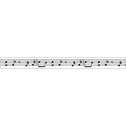 American Crafts MUSIC Ribbon .375"X4’ Scrapbooksrus