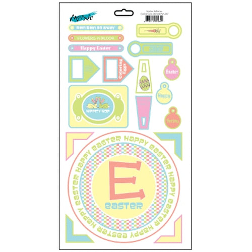 Moxxie EASTER WHIMSY Cardstock Sticker 24pc Scrapbooksrus
