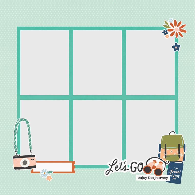 Simple Stories Simple Pages HAPPY TRAVELS Page Pieces Scrapbooksrus