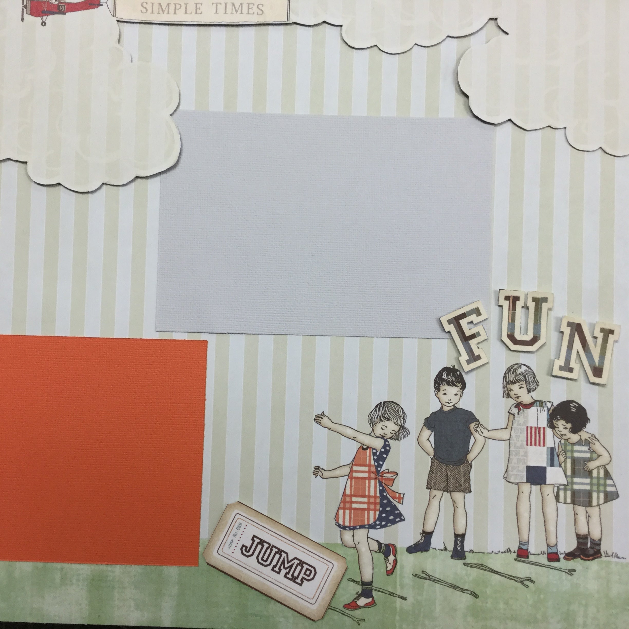 Premade SIMPLE TIMES (2) 12”X12” Scrapbook Pages Scrapbooksrus