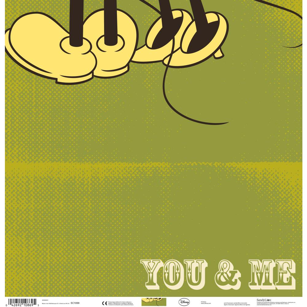 Disney Sandylion MINNIE YOU & ME 12"X12" Scrapbook Paper Sheet