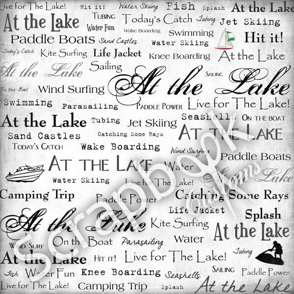 AT THE LAKE Live For 12&quot;X12&quot; Scrapbook Travel Beach Paper