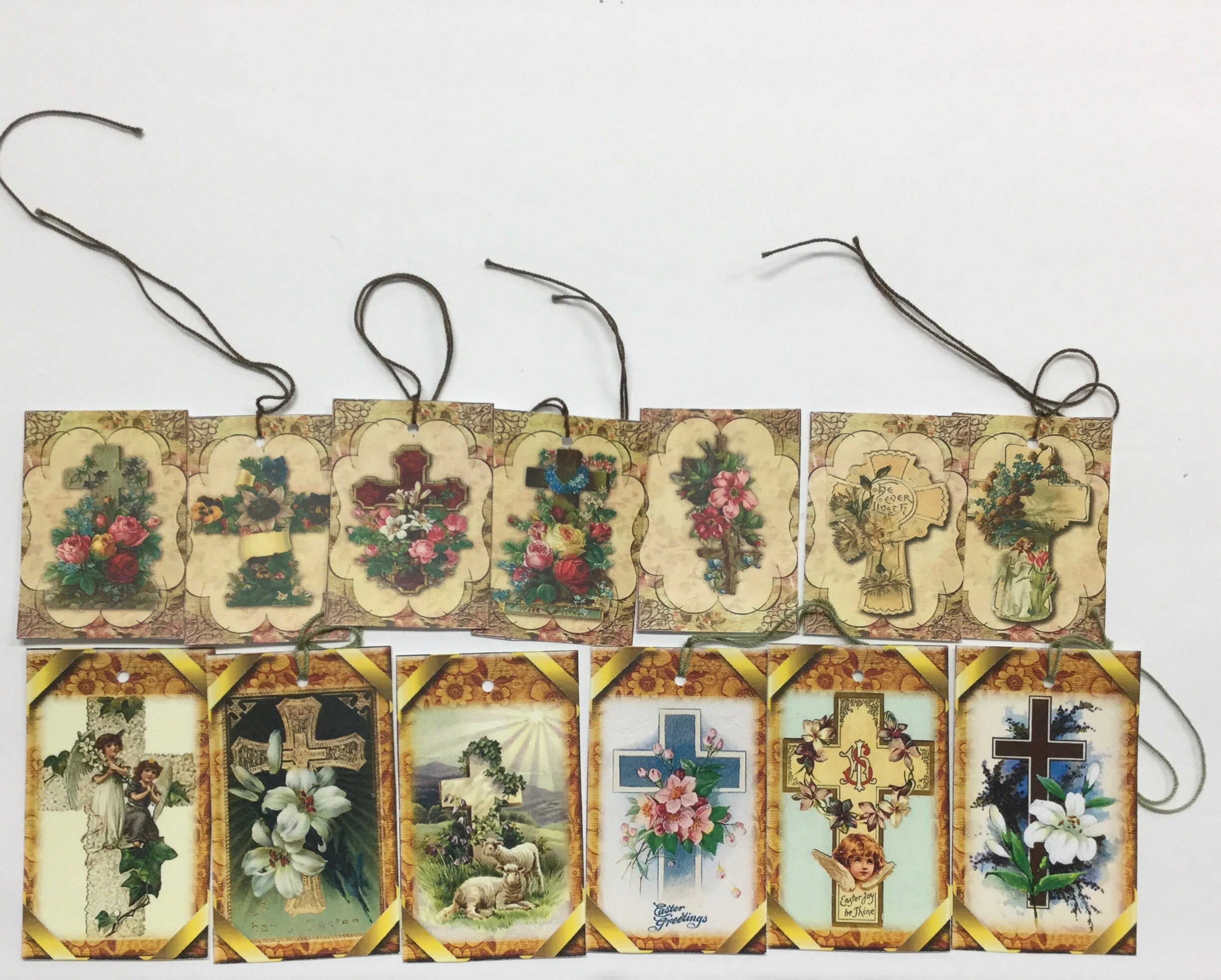 Tags & Ephemera 13pc CHRISTIAN BIBLE CROSSES TAGS Scrapbooksrus