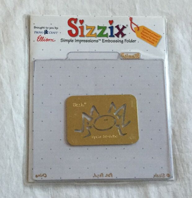Sizzix Simple Impressions SPIDER Embossing Folder Scrapbooksrus