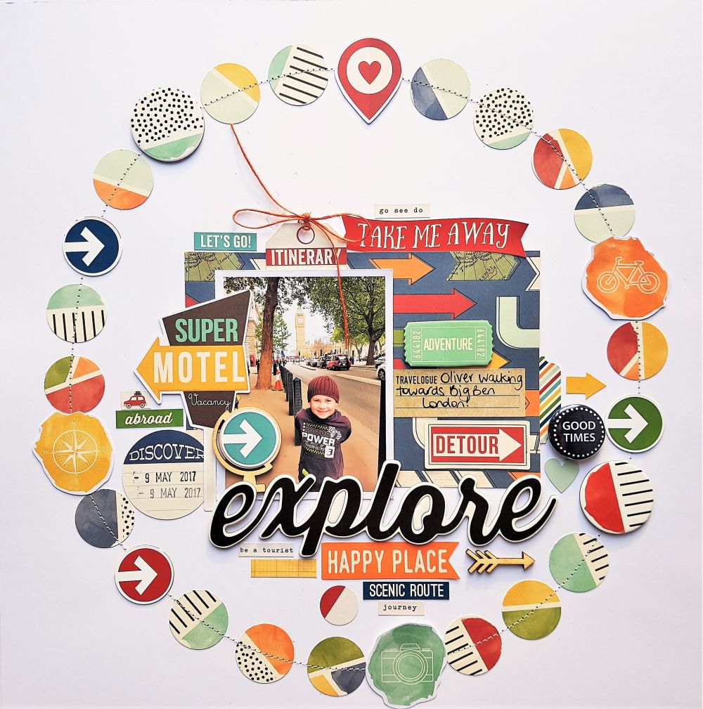 Simple Stories Travel Notes GO SEE DO 12x12 Scrapbook Paper Scrapbooksrus