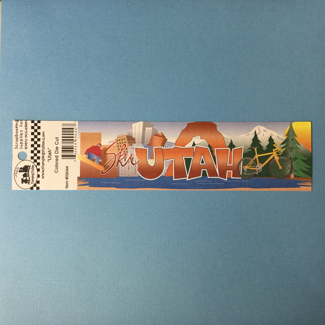 UTAH Title Travel Colored DieCut 1pc 2”X8” UT Scrapbooksrus