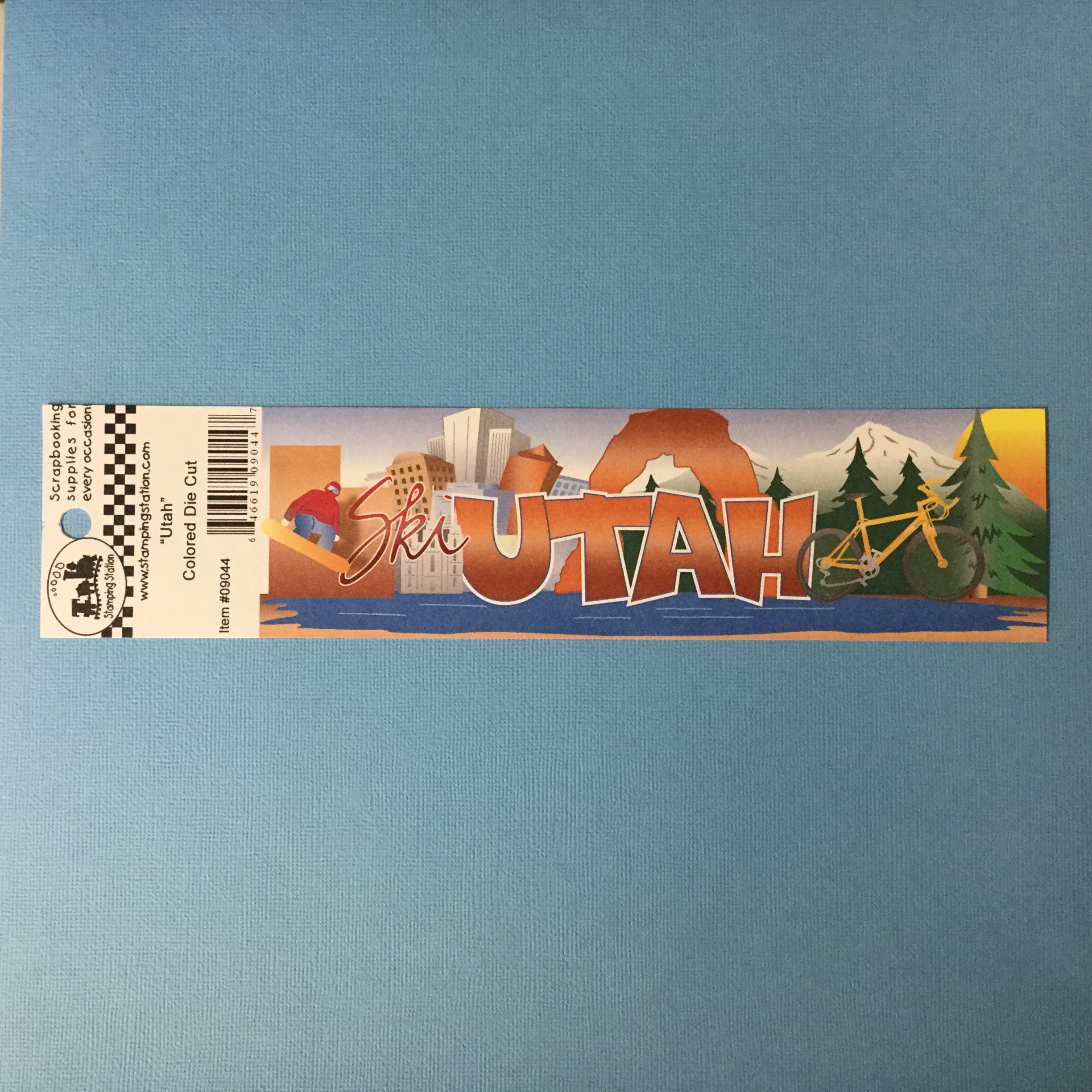 UTAH Title Travel Colored DieCut 1pc 2”X8” UT Scrapbooksrus