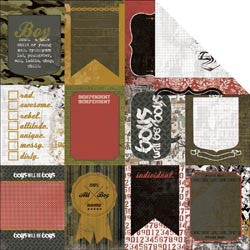 Kaisercraft ATTITUDE Double-Sided 12"X12" Cardstock Sheet - Scrapbook Kyandyland