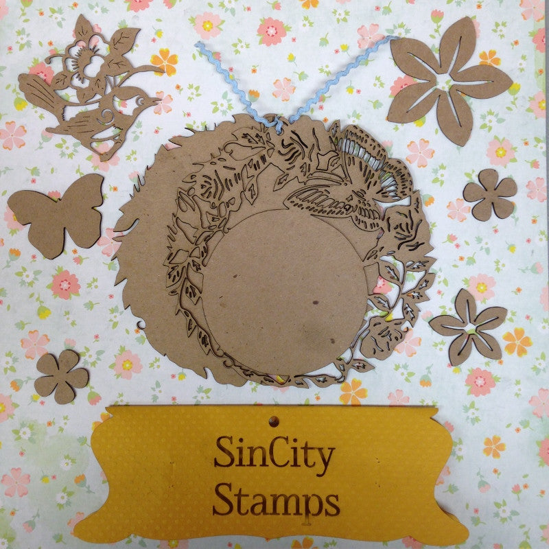 Sin City Stamps Butterfly Chip Board Album 5.5" X 5.5 &