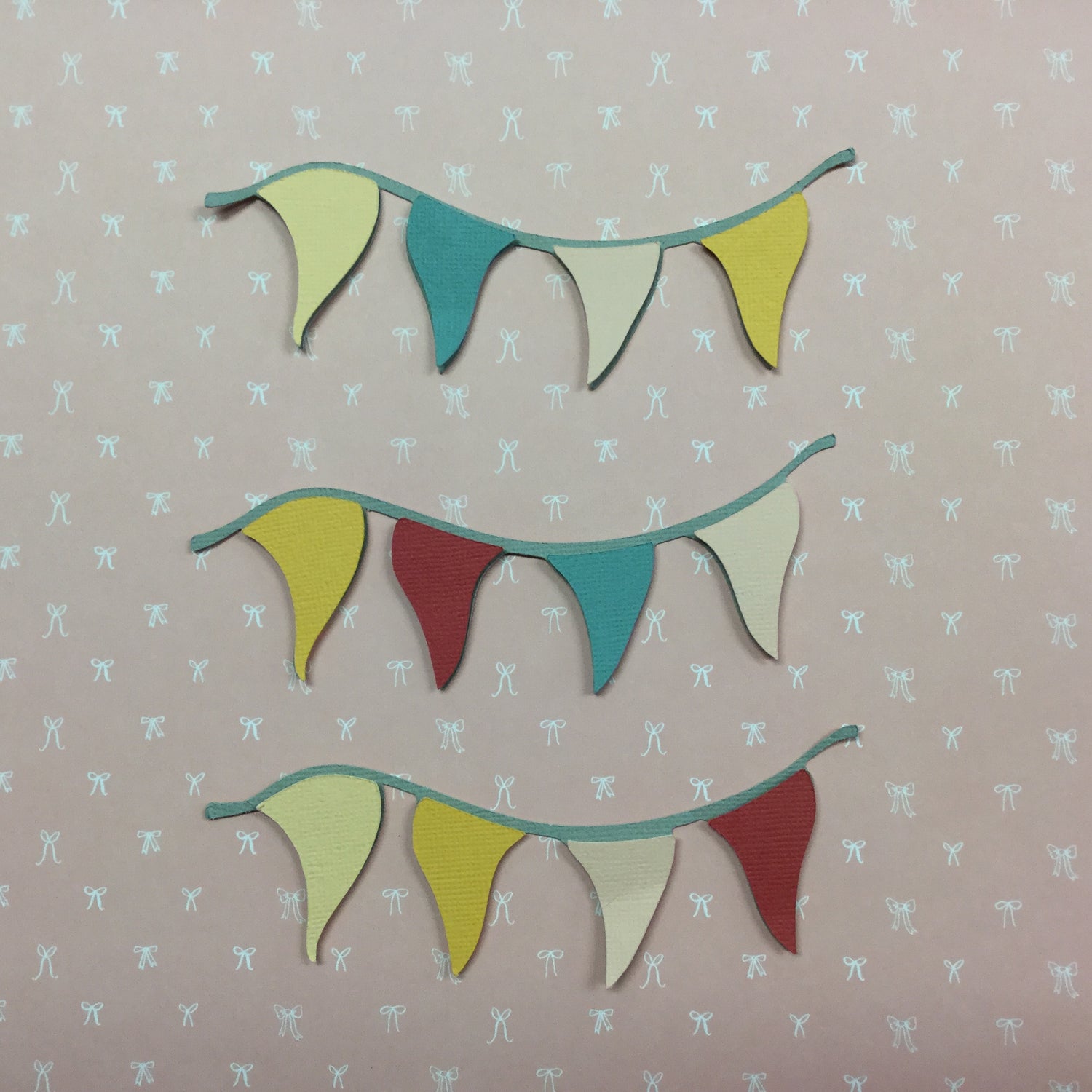 Welcome Baby Girl PENNANT FLAG Custom Scrapbook Die Cut Embellishment Scrapbooksrus