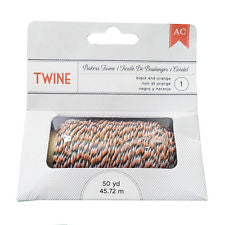 BAKERS TWINE Black and Orange 50 yds American Crafts