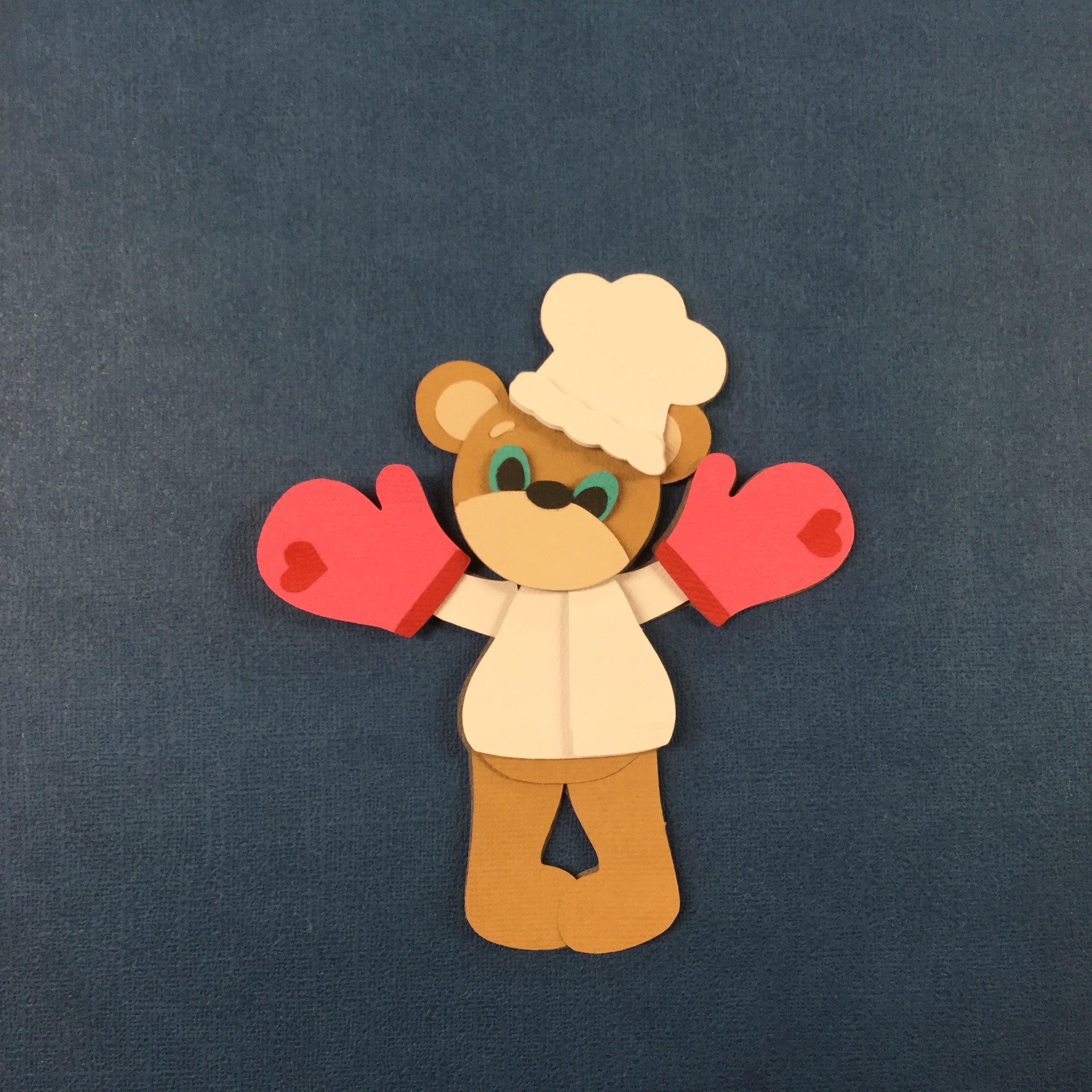 Teddy Bear BAKING Die Cut Embellishment Scrapbooksrus