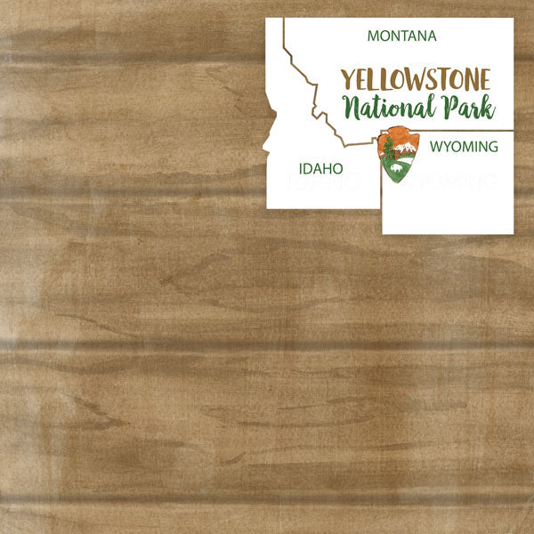 YELLOWSTONE National Park Watercolor 12"X12" Paper Scrapbooksrus