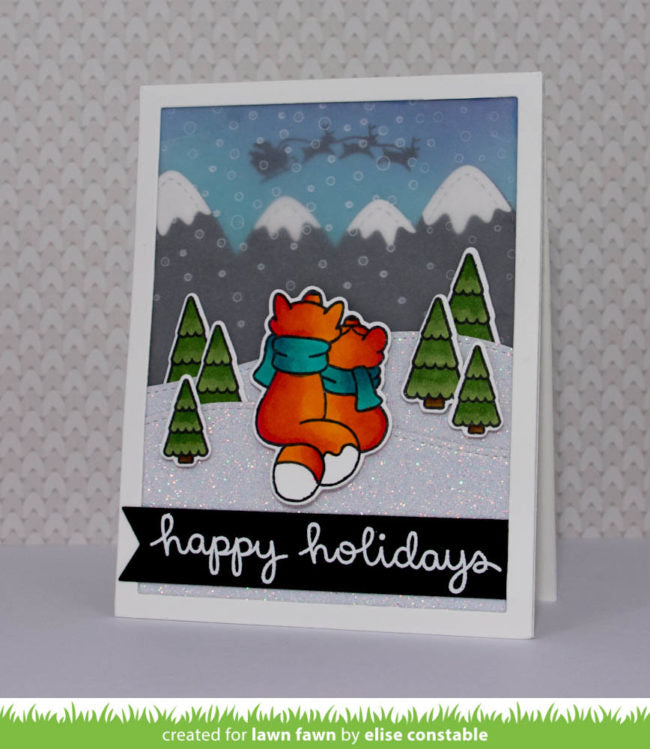 Lawn Fawn WHITE 80lb. Heavyweight Cardstock 10 Sheets Scrapbooksrus