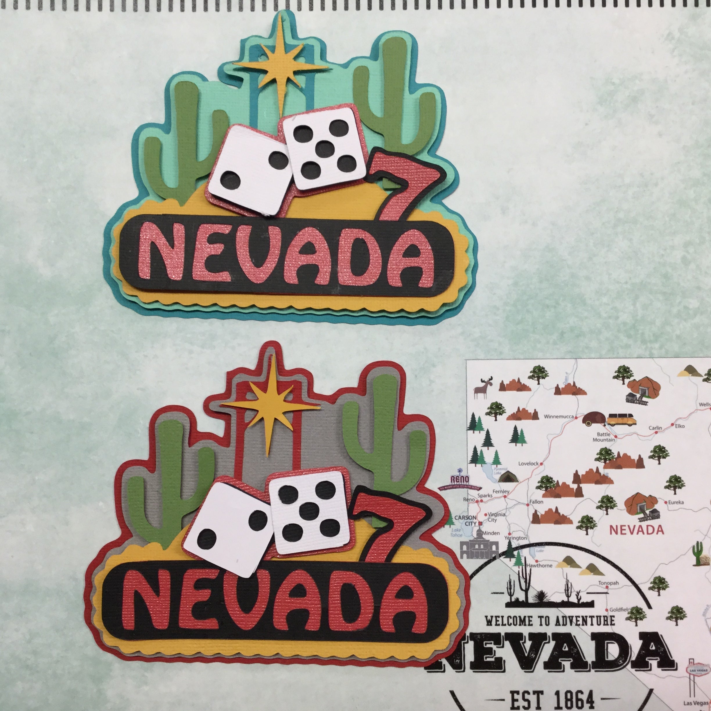 STATE TITLE NEVADA Laser Cut Diecut Scrapbooksrus