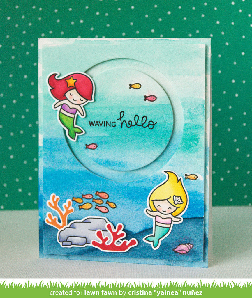 Lawn Fawn MERMAID FOR YOU Clear Stamps 26 pc Scrapbooksrus