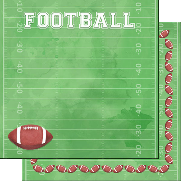 FOOTBALL Scrapbook Customs 12"X12" Sports Paper Pack Scrapbooksrus