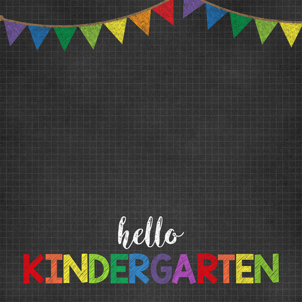 HELLO SCHOOL 12"X12" Paper Kît 14pc Scrapbook Customs Scrapbooksrus