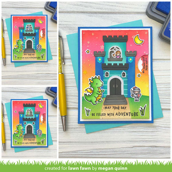 Lawn Fawn LITTLE DRAGON Clear Stamps 3"X2" 10pc Scrapbooksrus