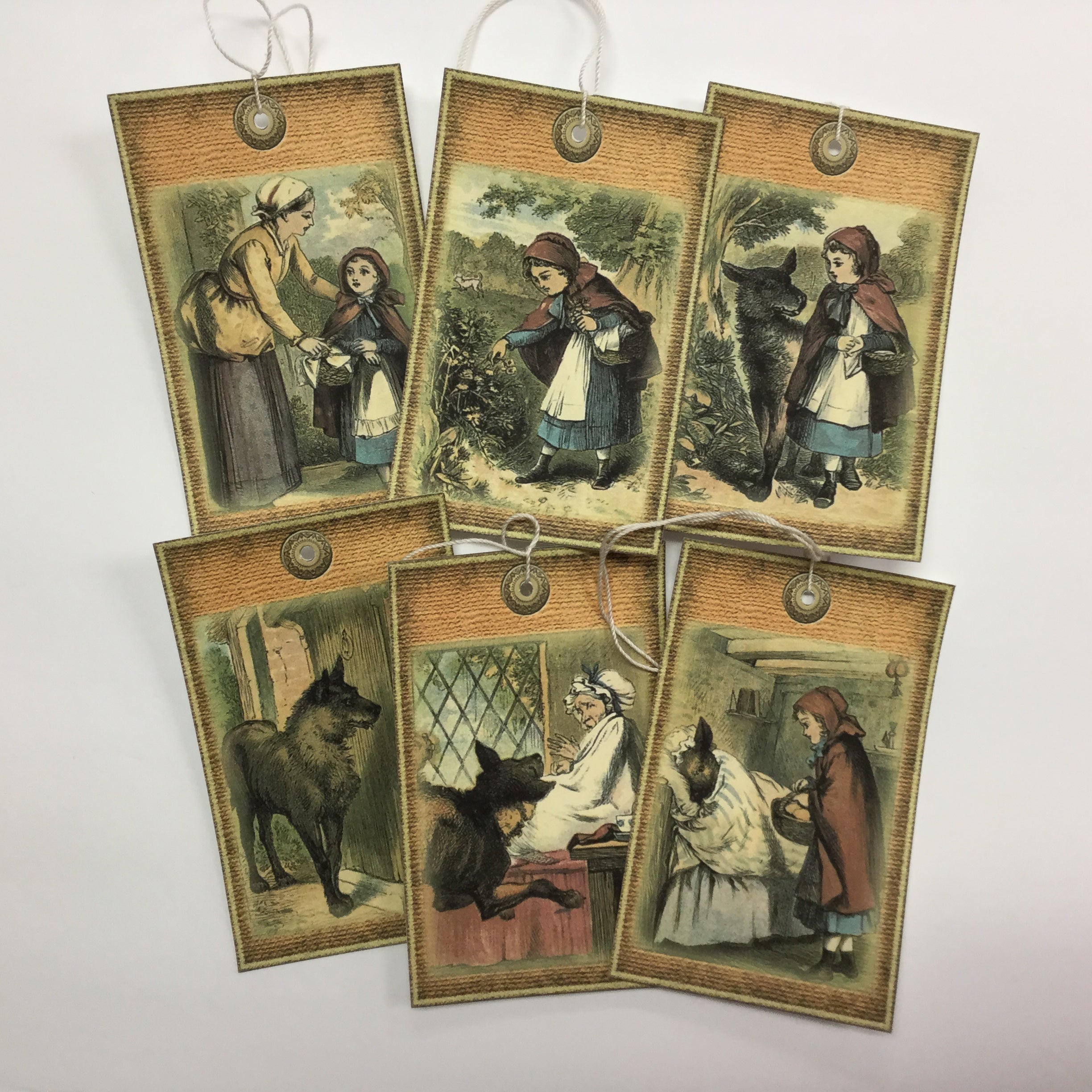 Tags & Ephemera 6pc LITTKE RED RIDING HOOD Set A Scrapbooksrus