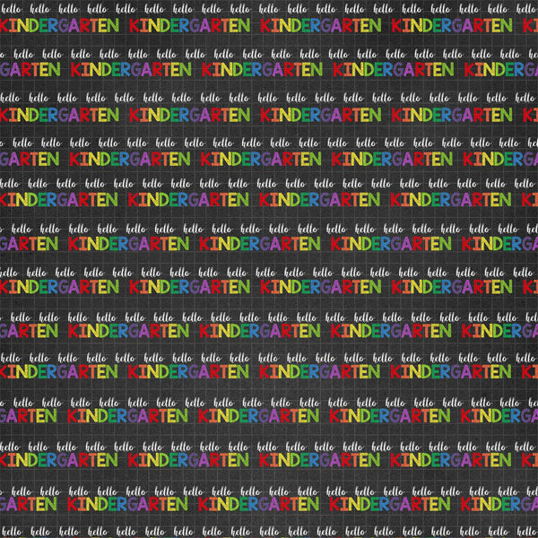 HELLO SCHOOL 12"X12" Paper Kît 14pc Scrapbook Customs Scrapbooksrus