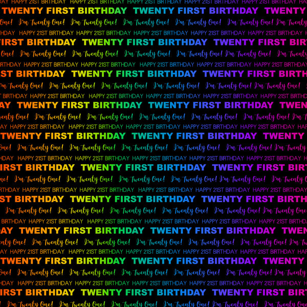 NEON 21ST BIRTHDAY DS 12"X12" Paper Scrapbooksrus