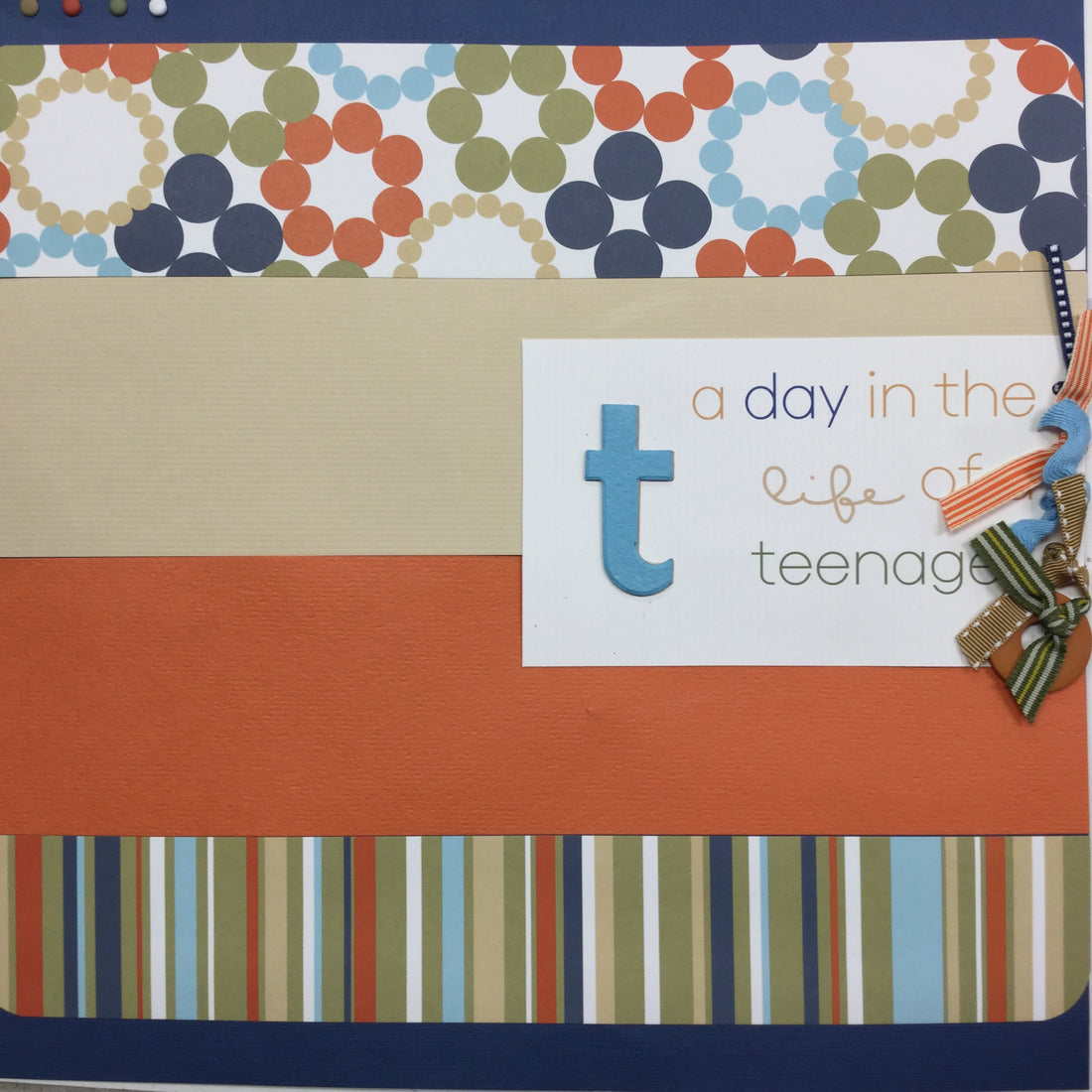 Premade Page LIFE OF A TEENAGER 12&quot;x12&quot; Scrapbook Scrapbooksrus 