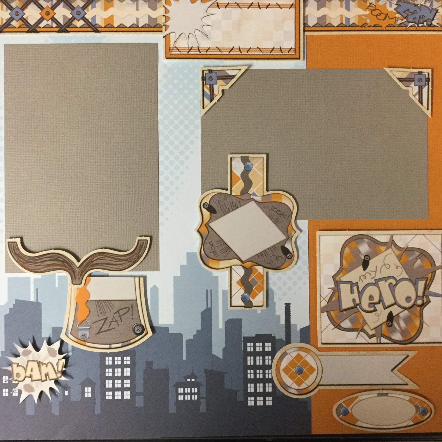 Page Kit (2) 12x12 Scrapbook MY SUPERHERO Scrapbooksrus