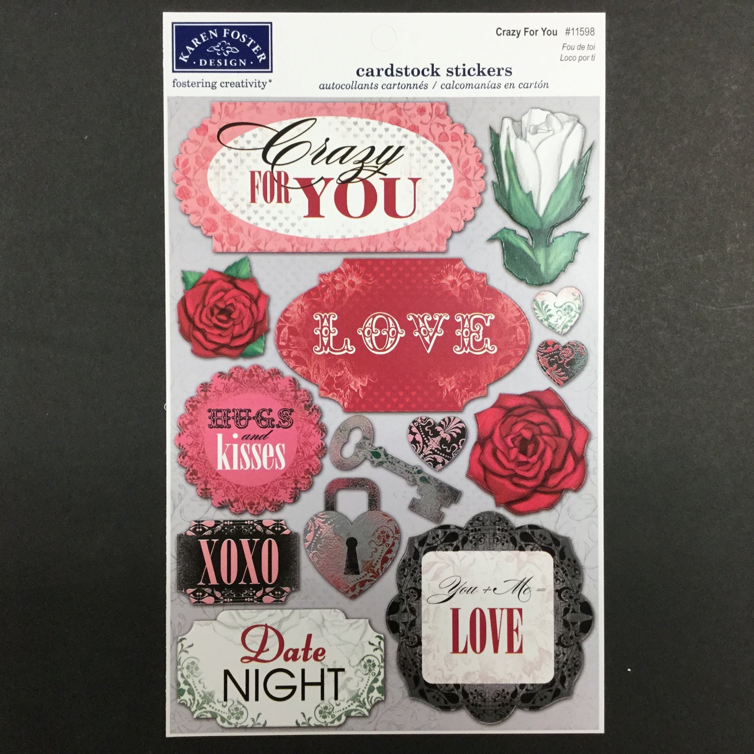 Karen Foster CRAZY FOR YOU 12"x12" Scrapbook Paper Kit Scrapbooksrus