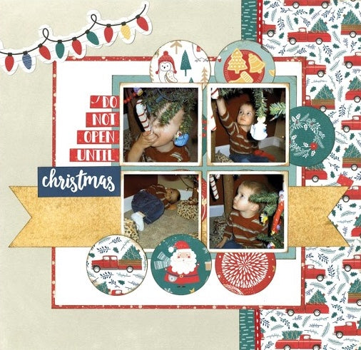 Bo Bunny Fa La La BE MERRY 12"X12" Cardstock Paper Scrapbooksrus