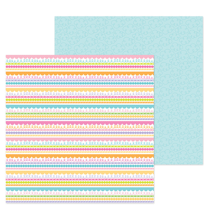 Doodlebug Simply Spring BLUE SKIES 12"X12" Cardstock Paper Scrapbooksrus