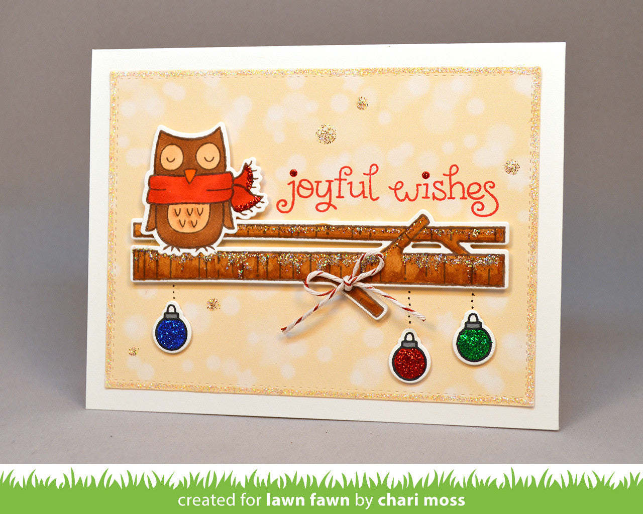 Lawn Fawn WINTER OWL Clear Stamps 3"X2" 3pc
