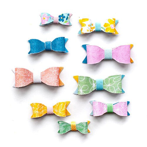 Pinkfresh Studio My Favorite Story FABRIC BOWS 30 pc. Scrapbooksrus