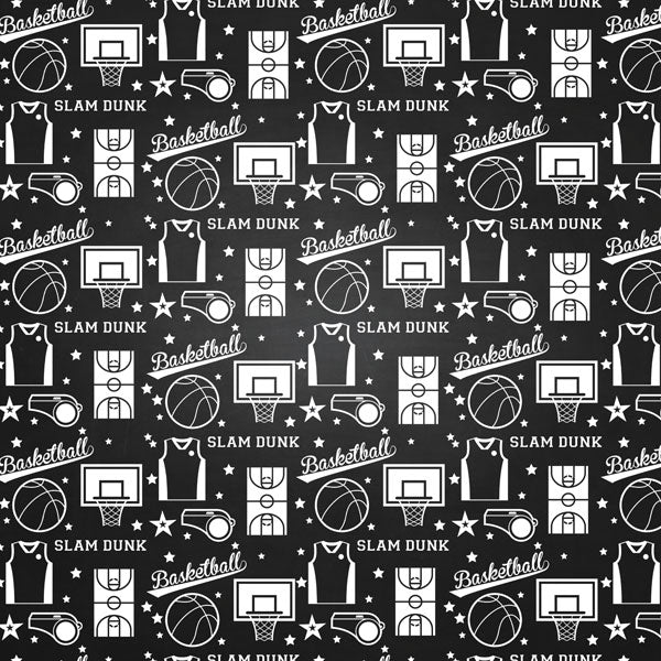 BASKETBALL LIFE KIT 12"X12" Scrapbook Paper 12 Sheets