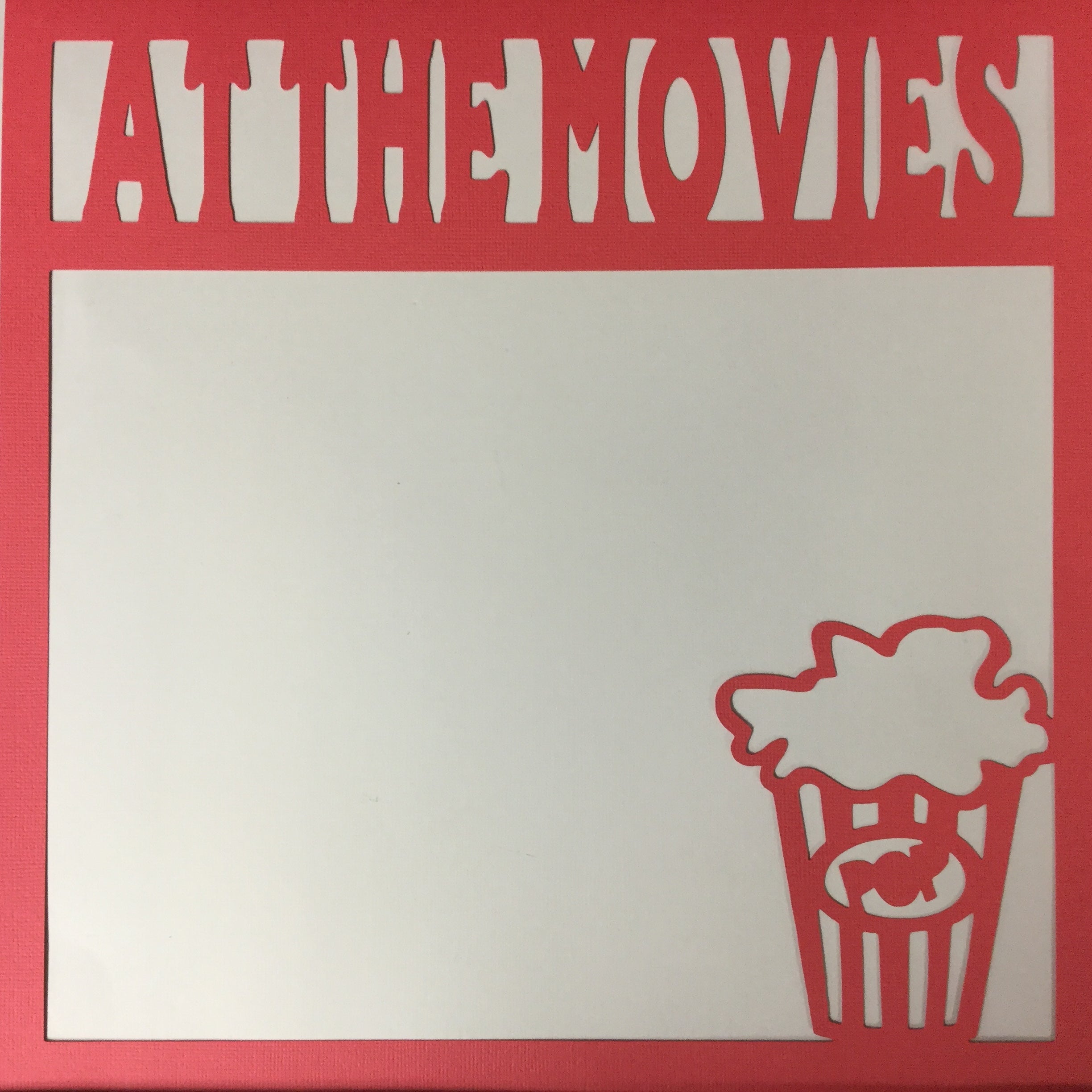 Page Frame AT THE MOVIES 12"x12" Scrapbook Overlay LV Scrapbooksrus