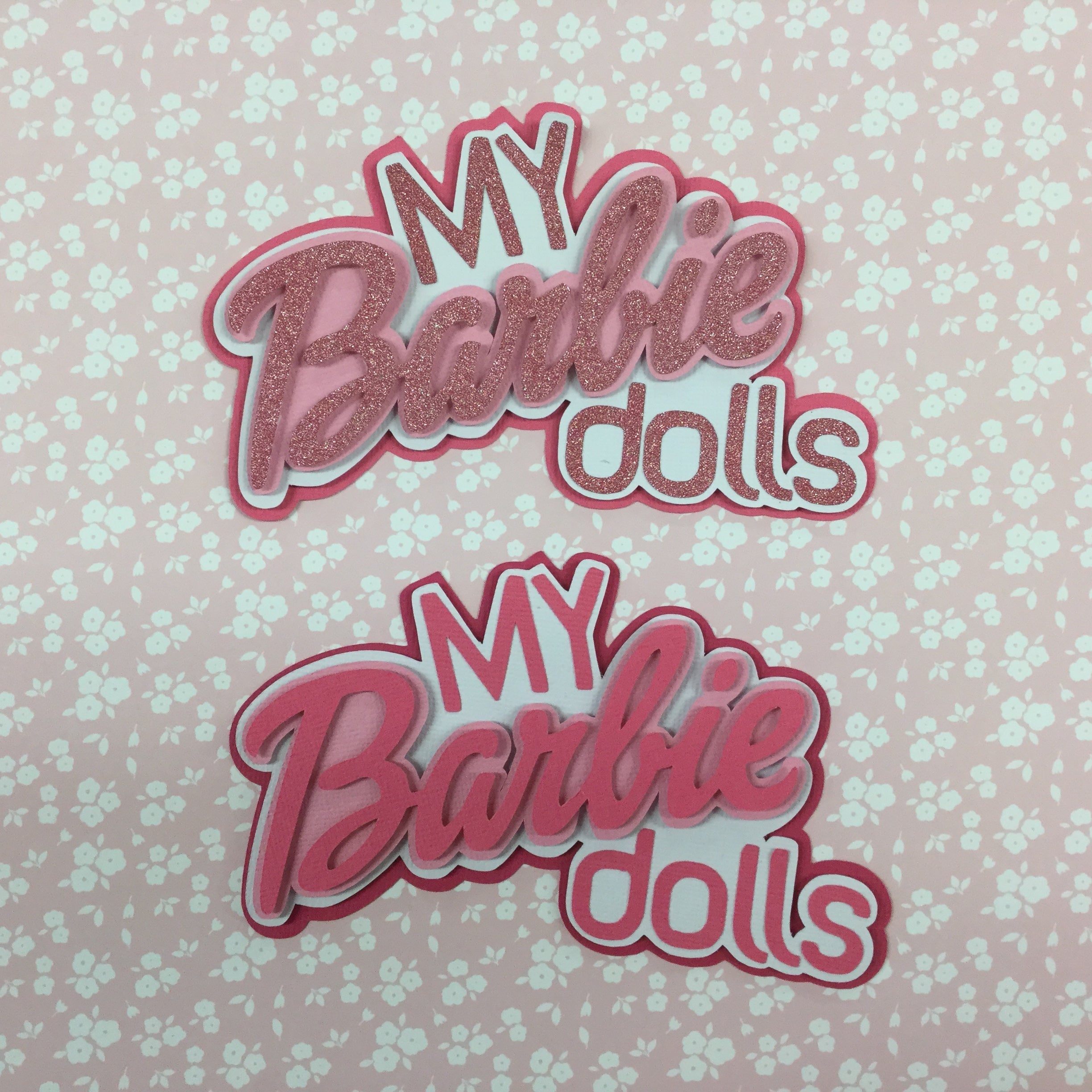 MY BARBIE DOLLS Custom Die Cut Scrapbooksrus