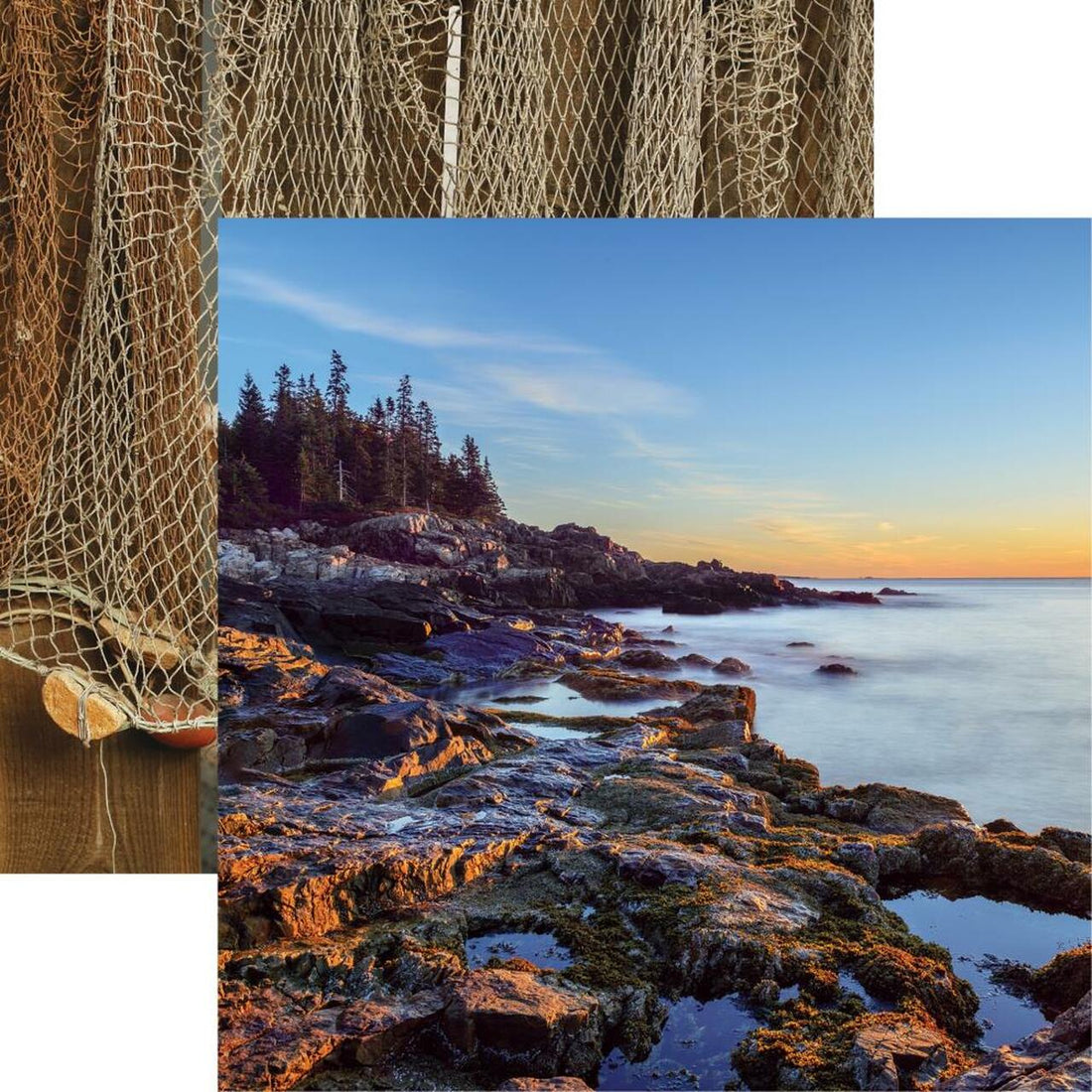 Reminisce Rocky Shores SUNSET 12"X12" Scrapbook Paper Scrapbooksrus