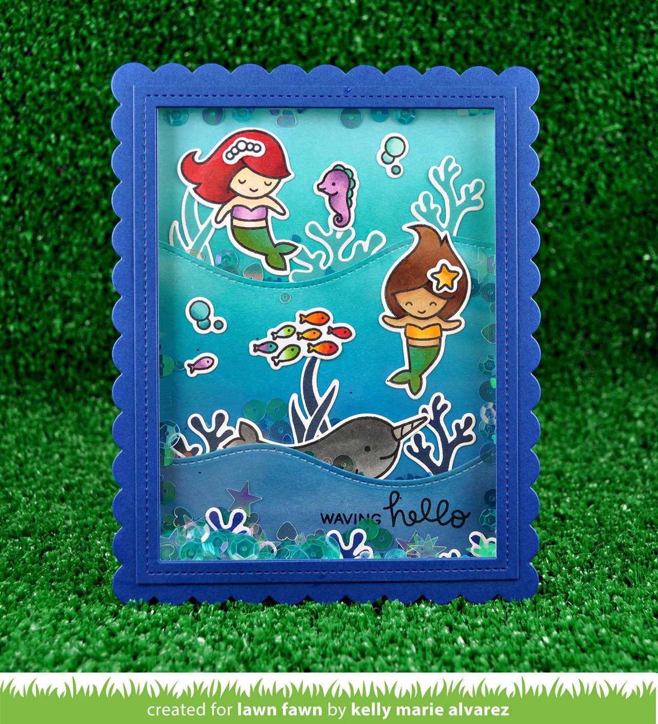 Lawn Fawn MERMAID FOR YOU Clear Stamps 26 pc Scrapbooksrus
