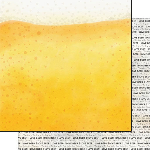 I LOVE BEER Kit 12"X12" Scrapbook Paper Stickers 3pc Scrapbooksrus