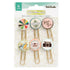 American Crafts Vicki Boutin FERNWOOD Paperclip Embellishments 6pc Scrapbooksrus