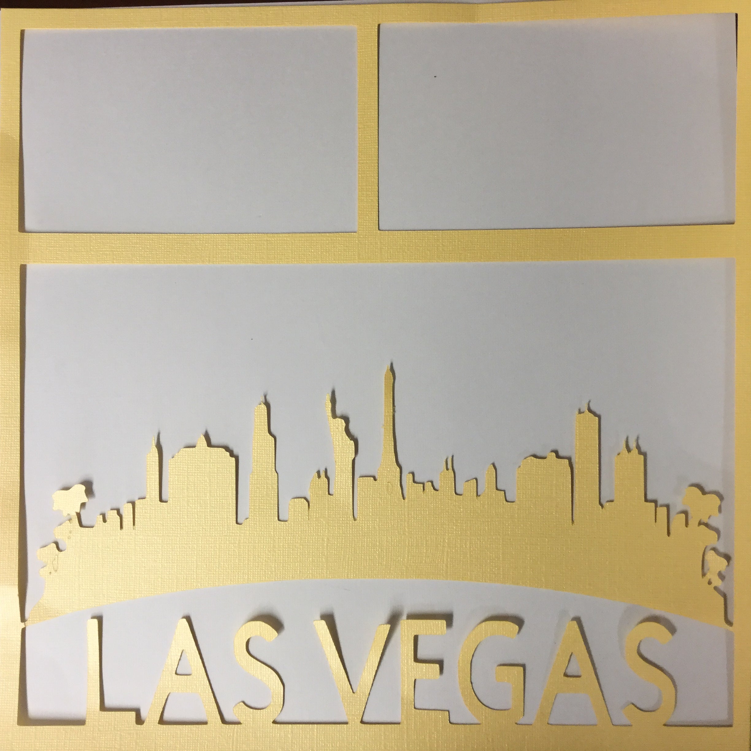 Page Frame LAS VEGAS SKYLINE 12"x12" Scrapbook Overlay LV