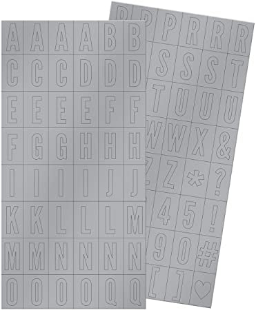 We R Memory Keepers Alpha Block Stickers SILVER & GOLD Scrapbooksrus