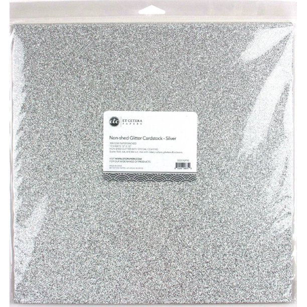 Etcetera 12"X12" Non-Shed Glitter Cardstock Paper Scrapbooksrus