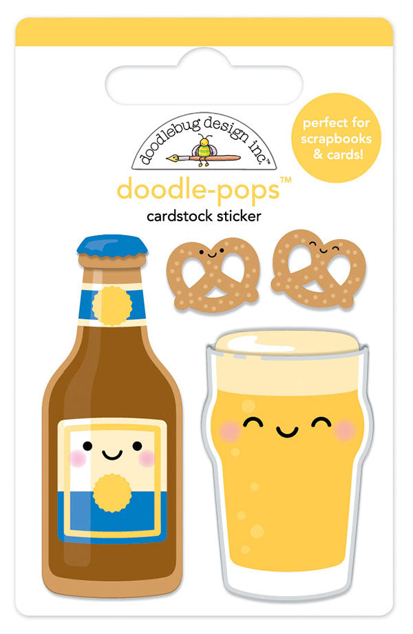 Doodlebug Doodle-Pops BE HOPPY Mini Doodle-Pops 3D Stickers Scrapbooksrus